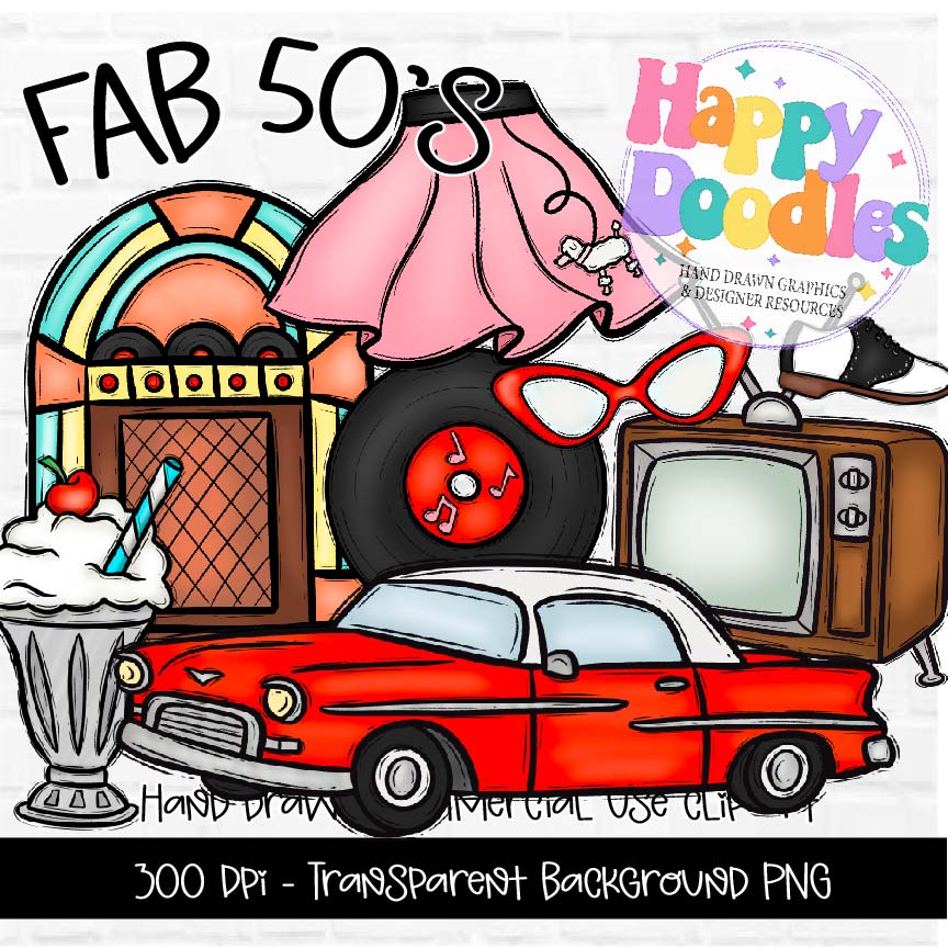 Through the Decades - Clipart Graphic Bundles 2025