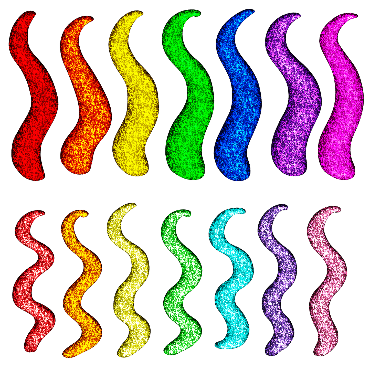 Glitter Glue Brush for Procreate | Realistic Glitter Effect + Color Palette - Happy Doodles Designs
