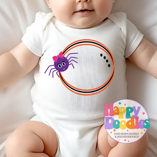 Spider Girl Monogram Frame SVG | Seasonal Monogram Frame for Cricut & Silhouette - Happy Doodles Designs