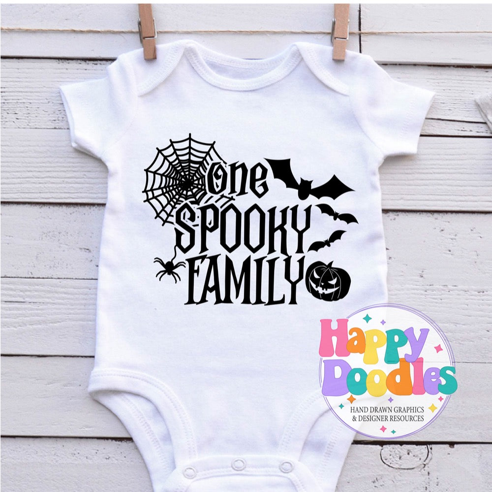 One Spooky Family SVG | Halloween Family Cut File for Cricut & Silhouette