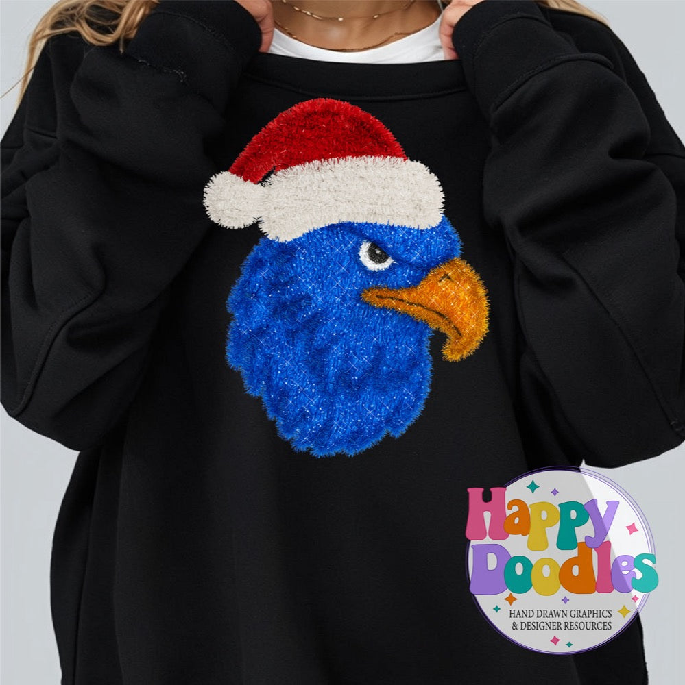 Falcon Faux Tinsel Christmas Mascot Printable PNG