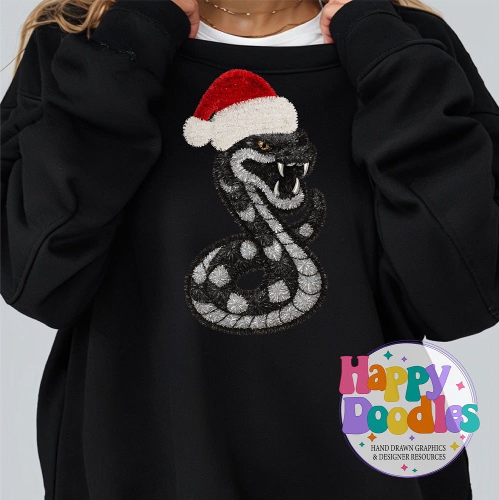 Tinsel Rattler Faux Christmas Mascot Printable PNG