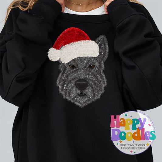 Scottie Faux Tinsel Mascot Printable PNG Clipart