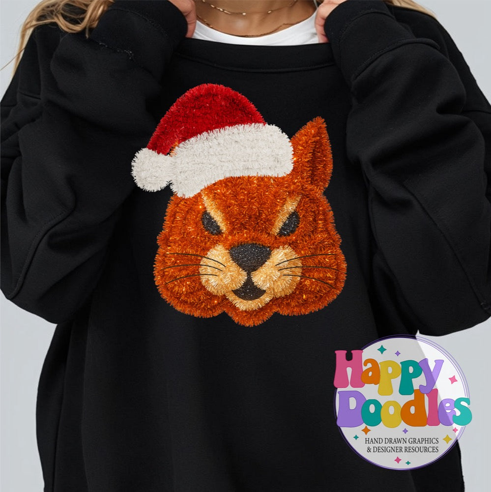 Squirrel Faux Tinsel Mascot Printable PNG Clipart