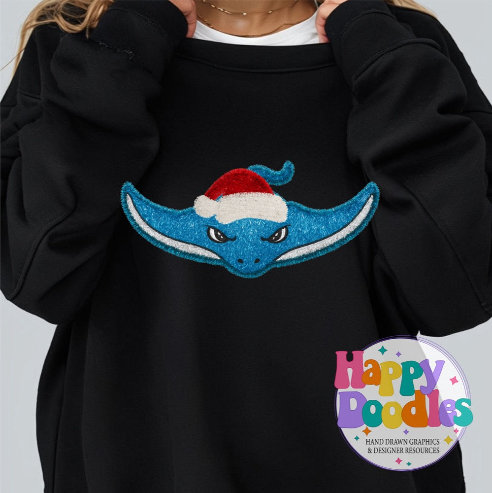 Stingray Faux Tinsel Mascot | Printable PNG Clipart