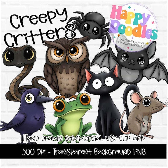 Creepy Critters - 2025 Clipart Set