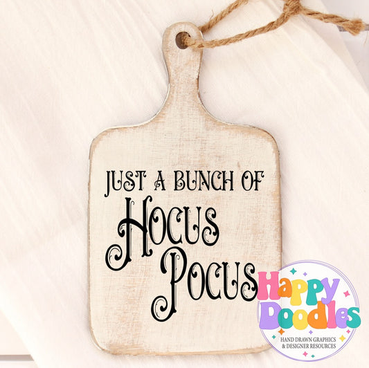 Halloween Sign Hocus Pocus SVG | Festive Door Sign SVG for Crafts - Happy Doodles Designs