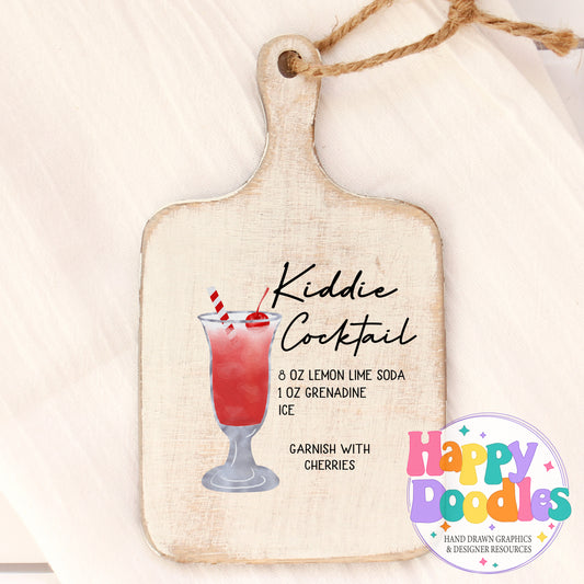 Kiddie Cocktail Recipe Drink Recipe Printable PNG - Happy Doodles Designs