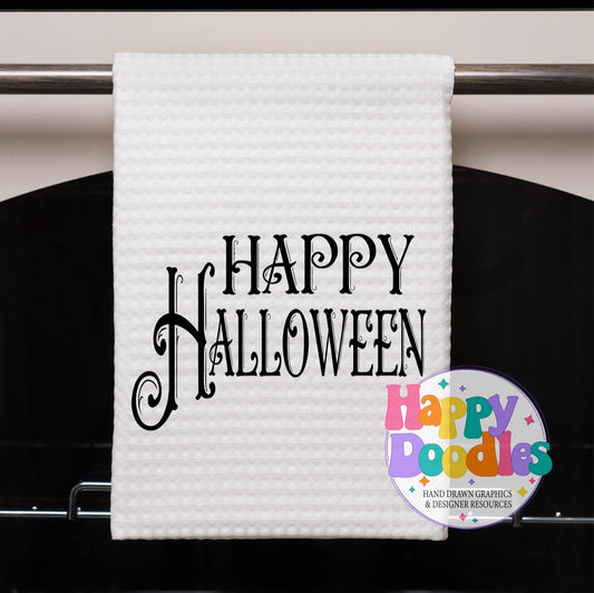 Halloween Sign Happy Halloween SVG | Festive Door Sign SVG for Crafts - Happy Doodles Designs