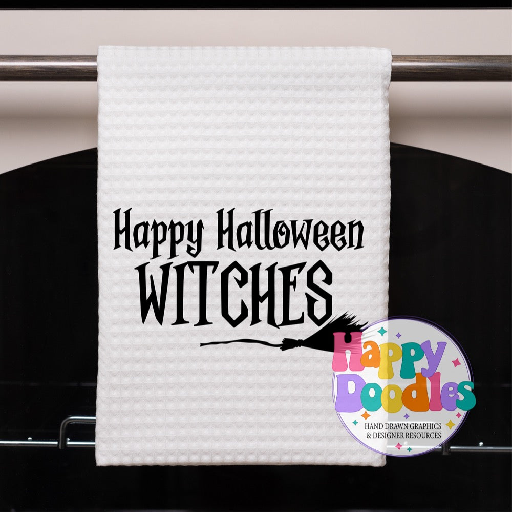 Halloween Sign Happy Halloween Witches SVG | Spooky Cute Sign Cut File for Cricut & Silhouette