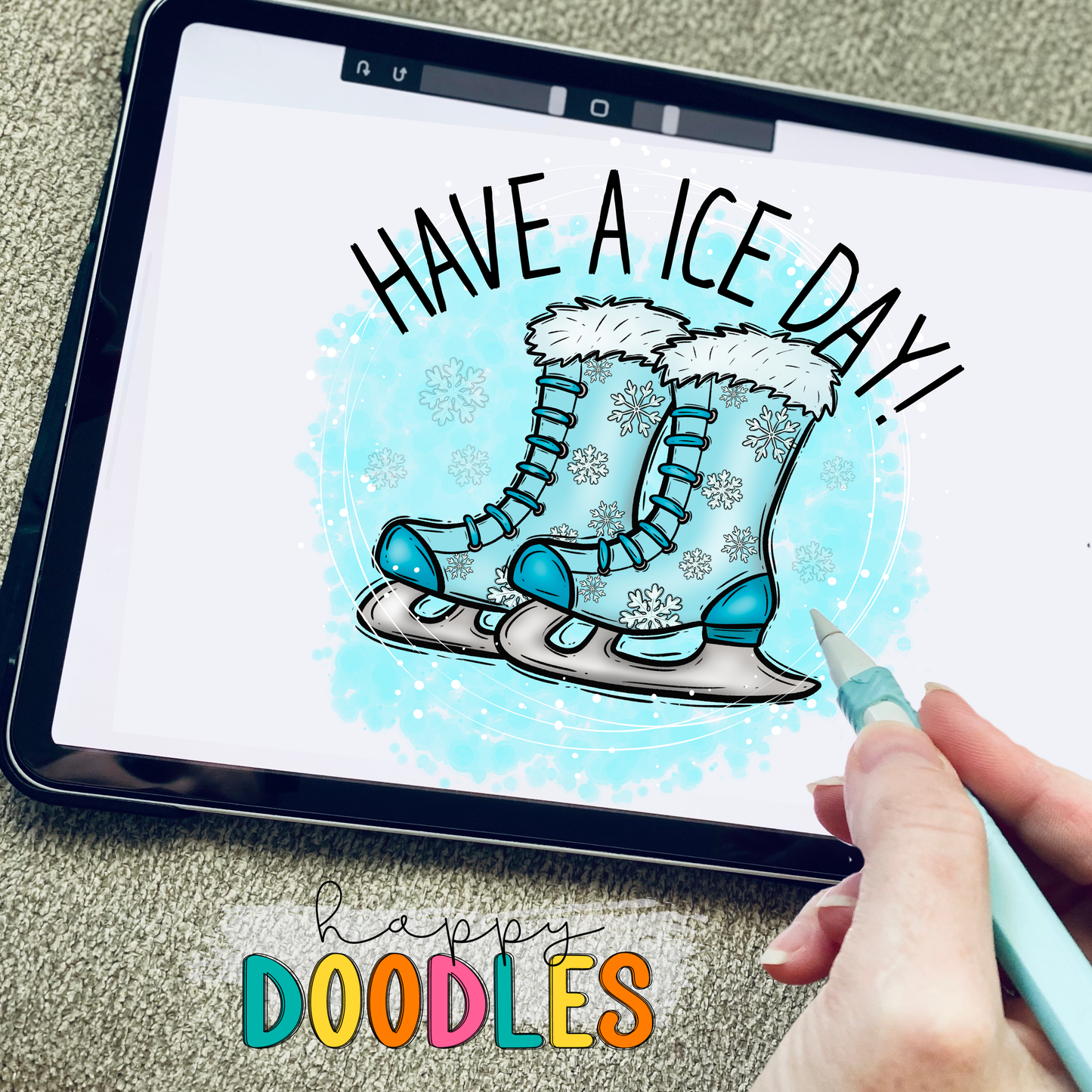 Design Challenge - Ice Skates - Happy Doodles Designs