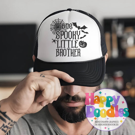 One Spooky Little Brother SVG | DIY Spooky Season Family Design - Happy Doodles Designs