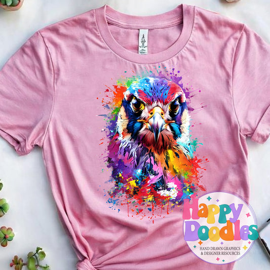 Falcon Paint Splash High Resolution Printable PNG - Happy Doodles Designs