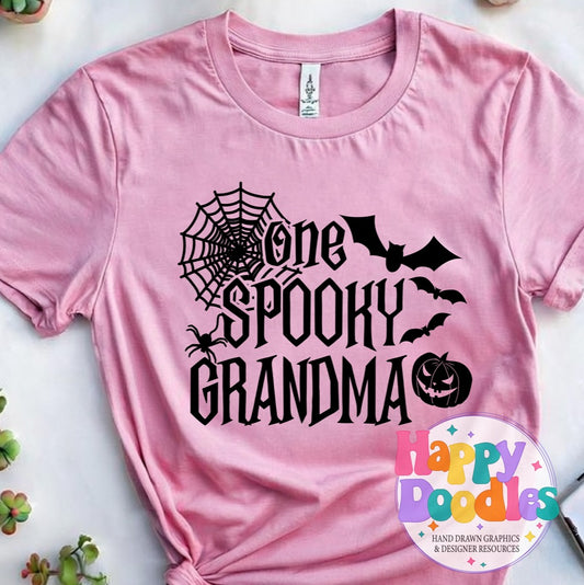 One Spooky Grandma SVG | Spooky Family Matching Shirt Design - Happy Doodles Designs