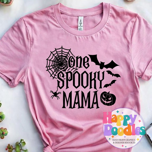 One Spooky Mama SVG | DIY Spooky Season Family Design - Happy Doodles Designs