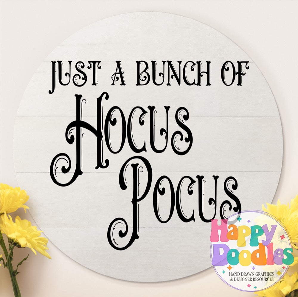 Halloween Sign Hocus Pocus SVG | Festive Door Sign SVG for Crafts