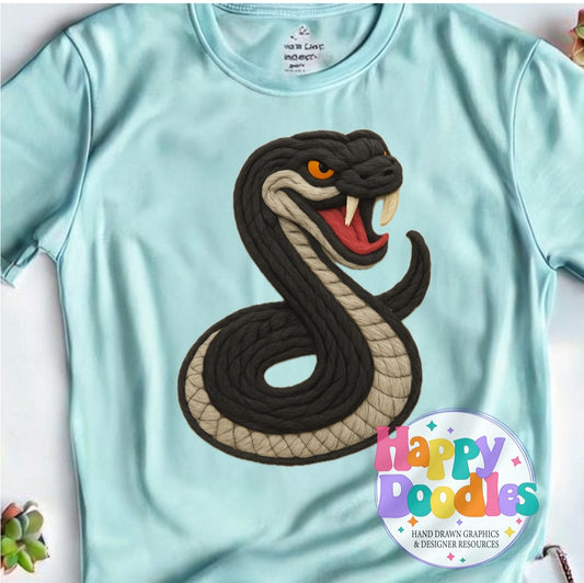 Rattler Racer Yarn Mascot High Resolution PNG Clip Art - Happy Doodles Designs