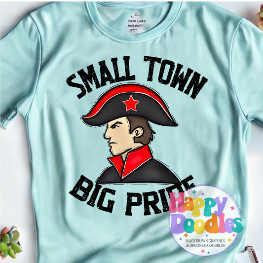 Small Town Big Pride Commodore Printable PNG for Sublimation - Happy Doodles Designs