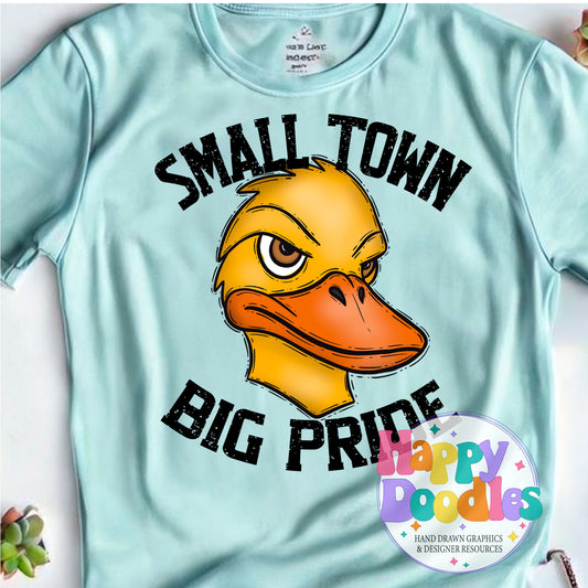 Small Town Big Pride Ducks T-Shirt Printable PNG - Happy Doodles Designs