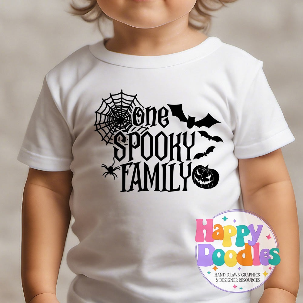 One Spooky Family SVG | Halloween Family Cut File for Cricut & Silhouette