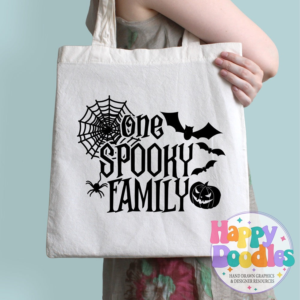 One Spooky Family SVG | Halloween Family Cut File for Cricut & Silhouette