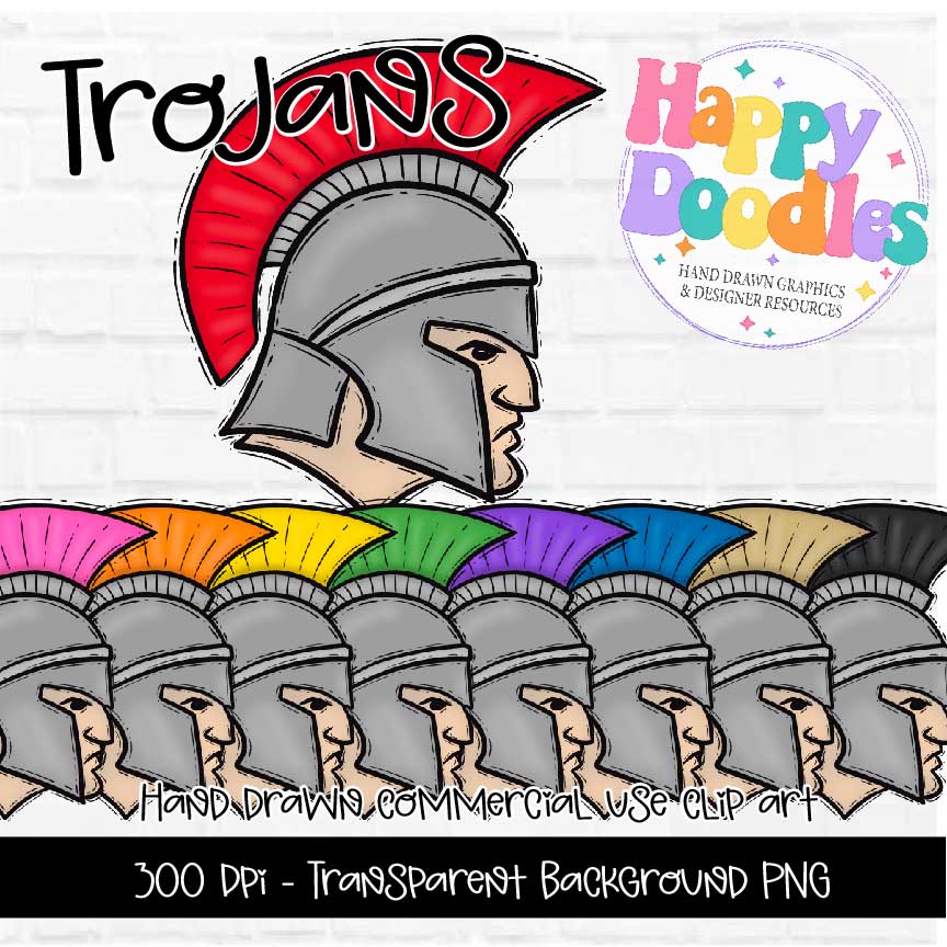Trojans Mascot Graphics 2023