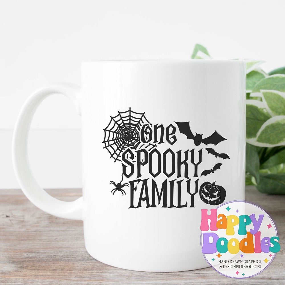One Spooky Family SVG | Halloween Family Cut File for Cricut & Silhouette