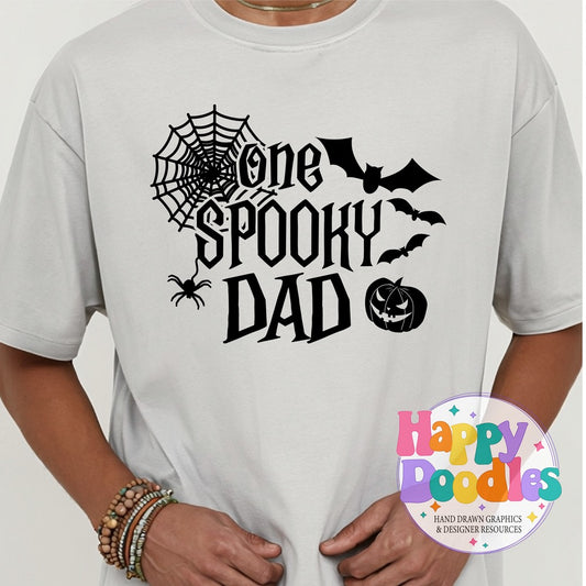 One Spooky Dad SVG | Spooky Family Matching Shirt Design - Happy Doodles Designs