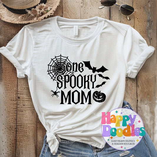 One Spooky Mom SVG | Halloween Family Cut File for Cricut & Silhouette - Happy Doodles Designs