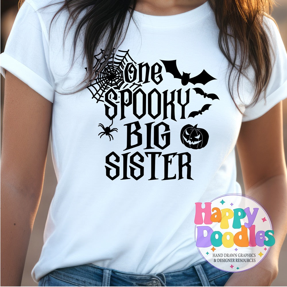 One Spooky Big Sister SVG | Spooky Family Matching Shirt Design