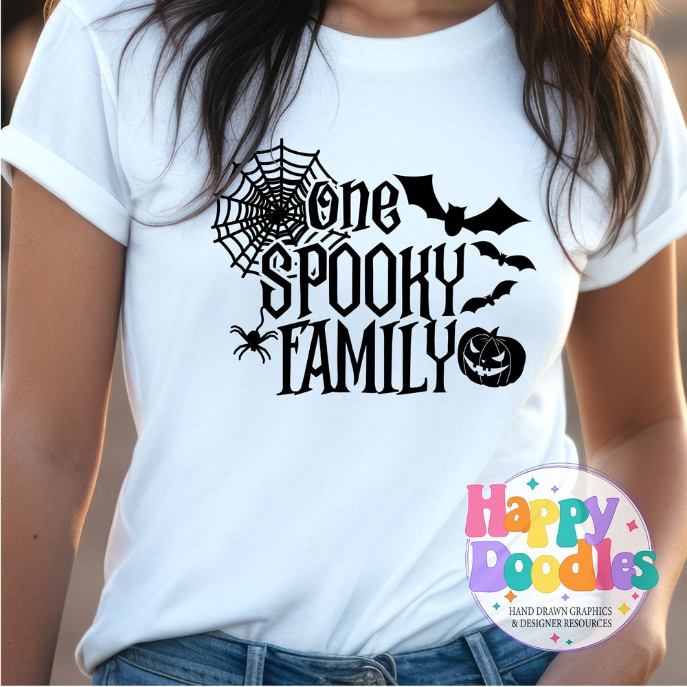 One Spooky Family SVG | Halloween Family Cut File for Cricut & Silhouette