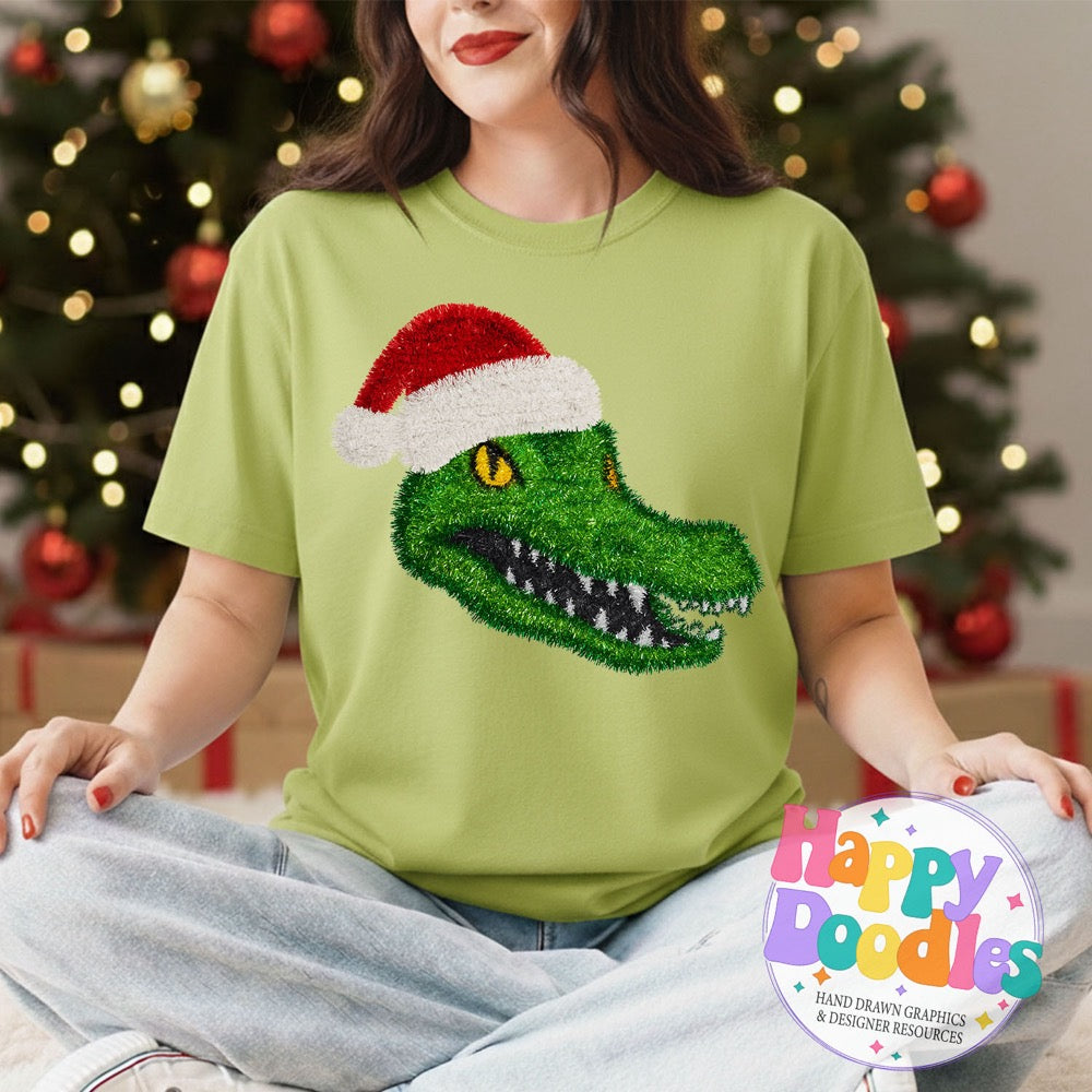 Faux Tinsel Gator Mascot Printable PNG