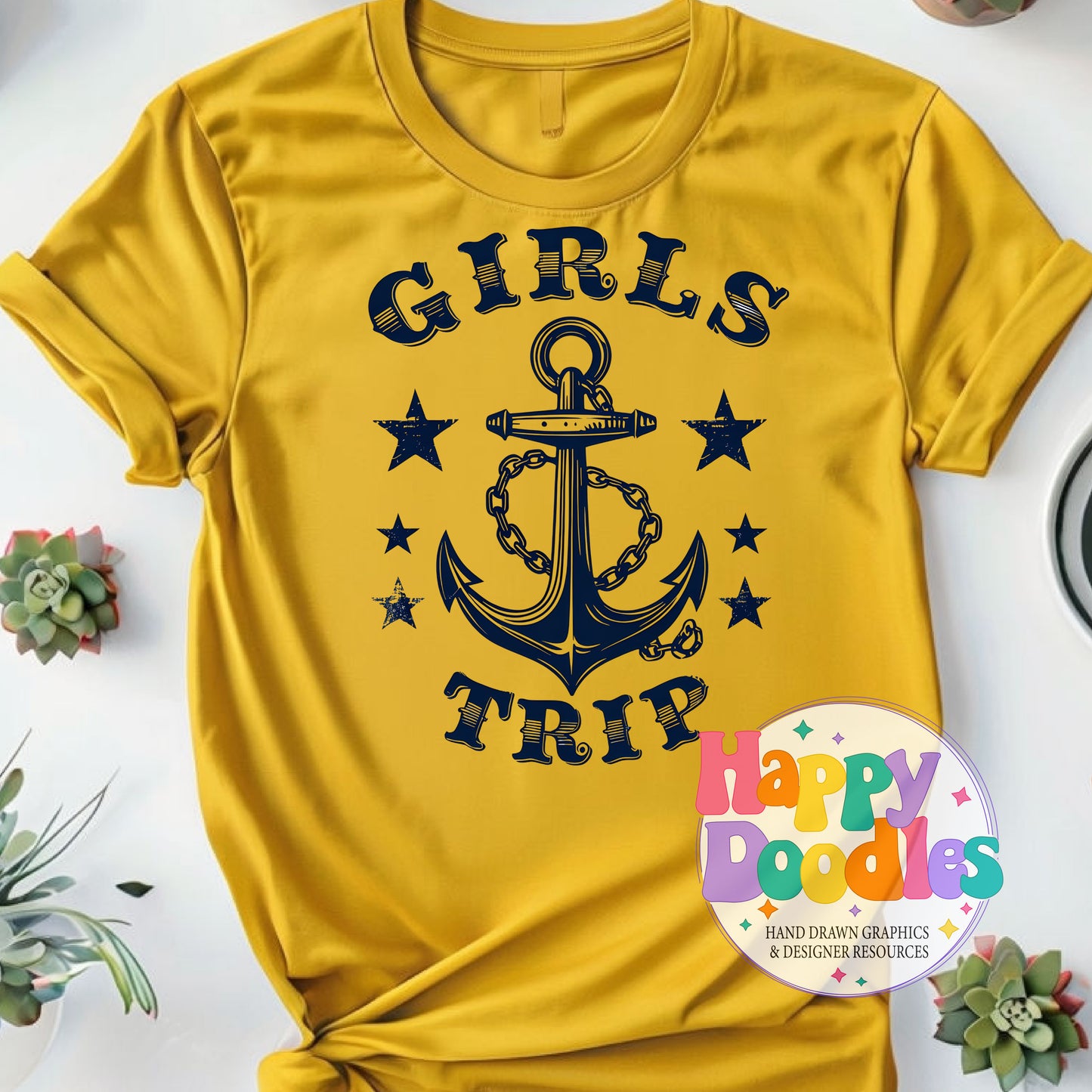 Girls Trip T-Shirt Printable PNG Download - Happy Doodles Designs