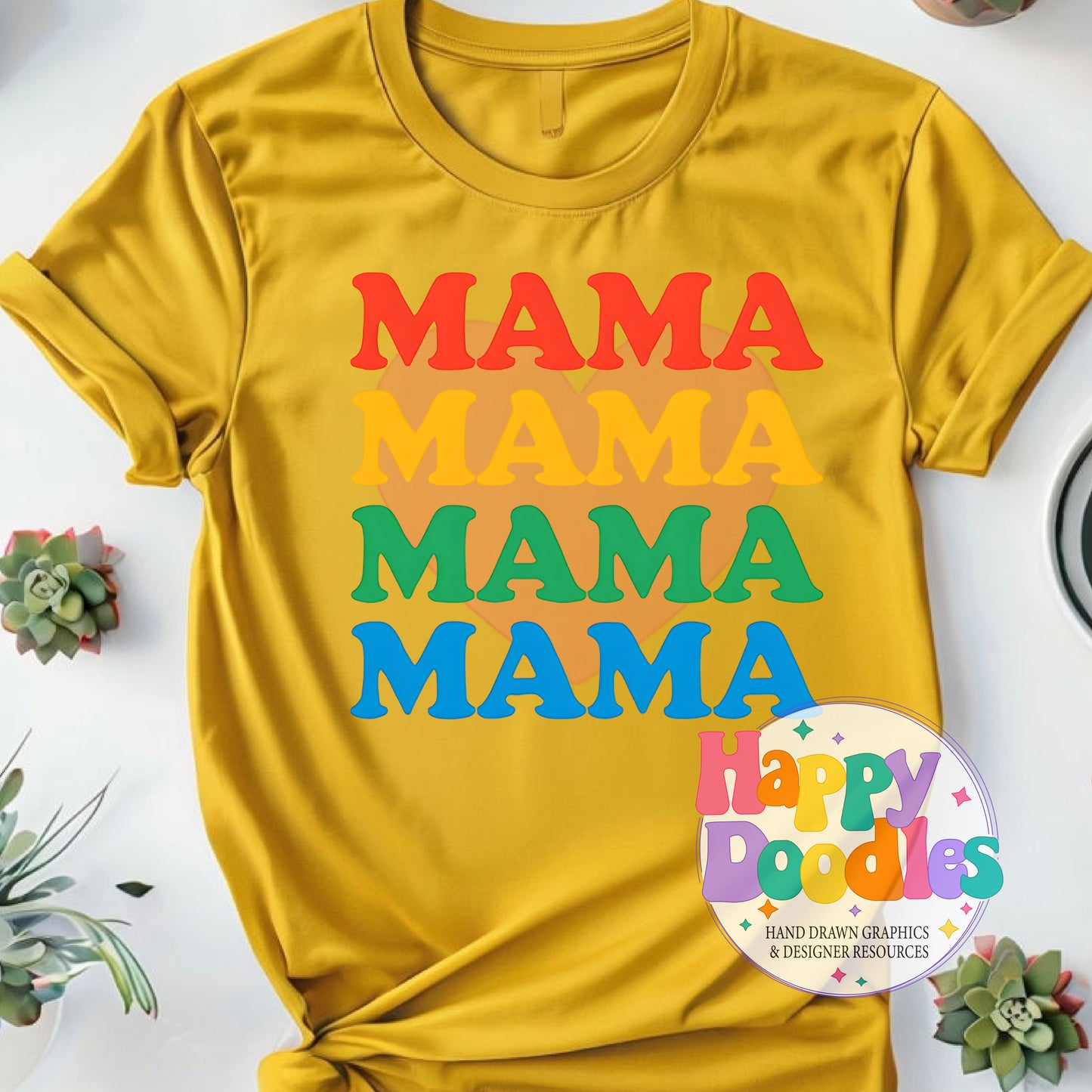 Mama Printable PNG for Sublimation & Crafts - Happy Doodles Designs