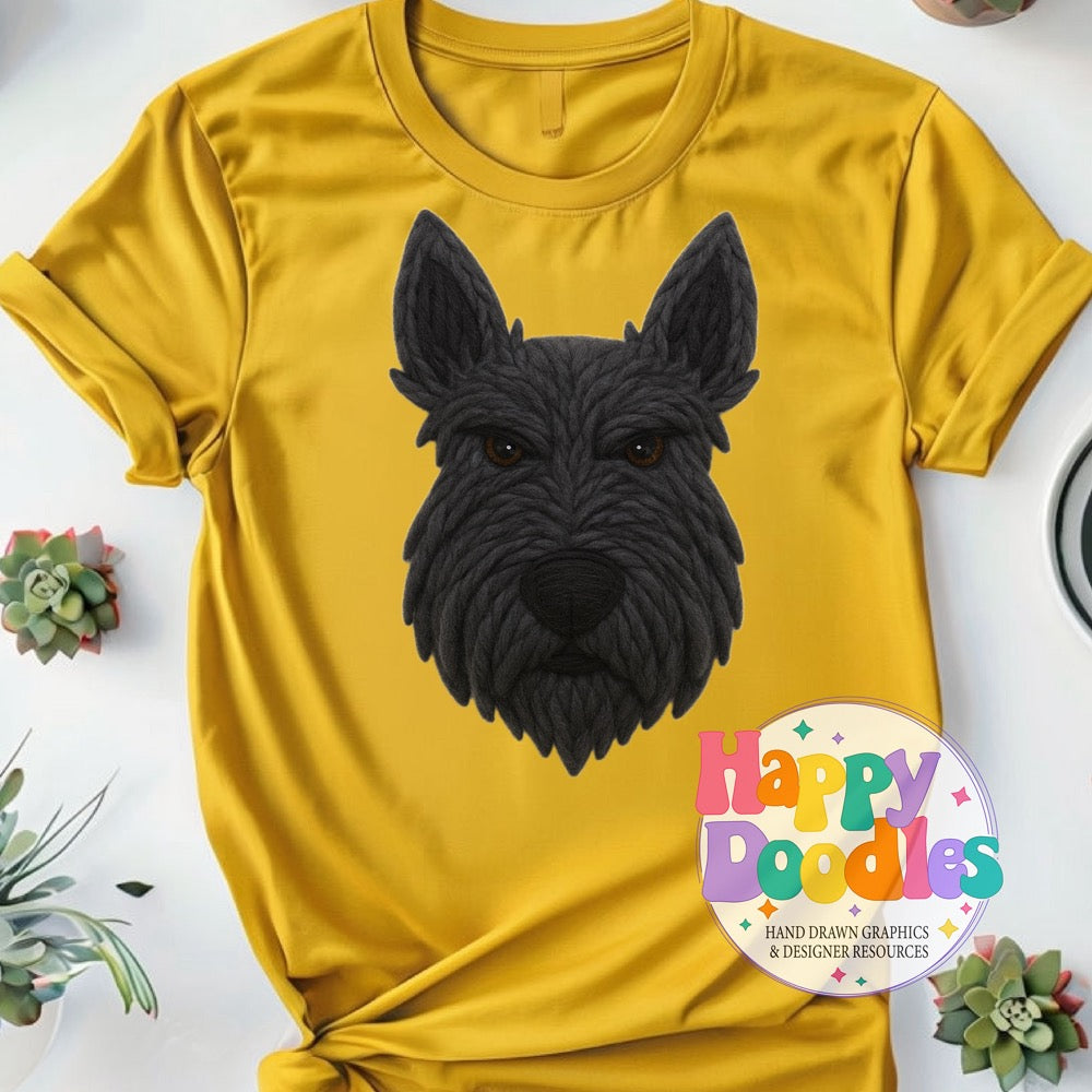 Scottie Yarn Mascot Printable Mascot PNG - Happy Doodles Designs