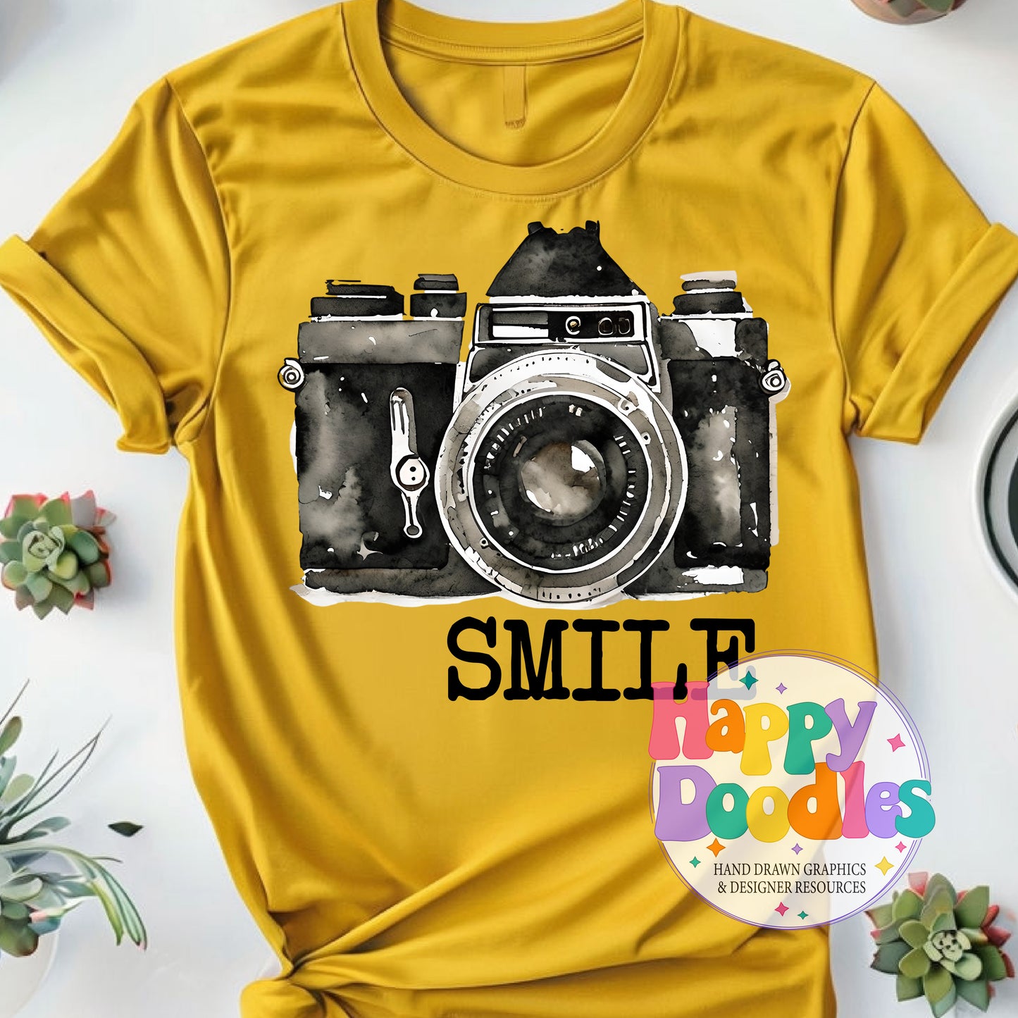Smile Printable PNG T-Shirt Design - Happy Doodles Designs