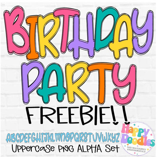 Birthday Party Font FREE Set