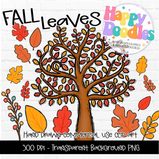 Fall Leaves Clipart Graphics 2024