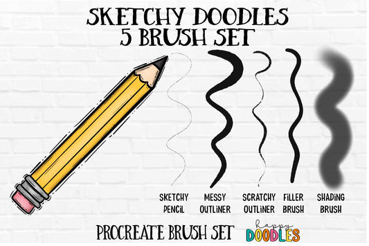 Sketchy Doodles Brush Set - Procreate Brushes