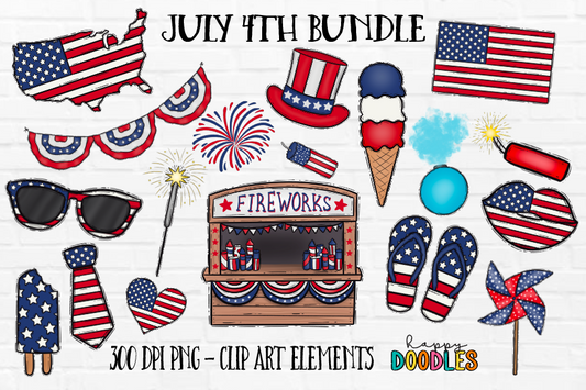 July 4th Red White & Blue Bundle - Besties Membership 2023