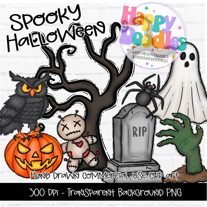 Spooky Halloween Clipart Graphics 2024