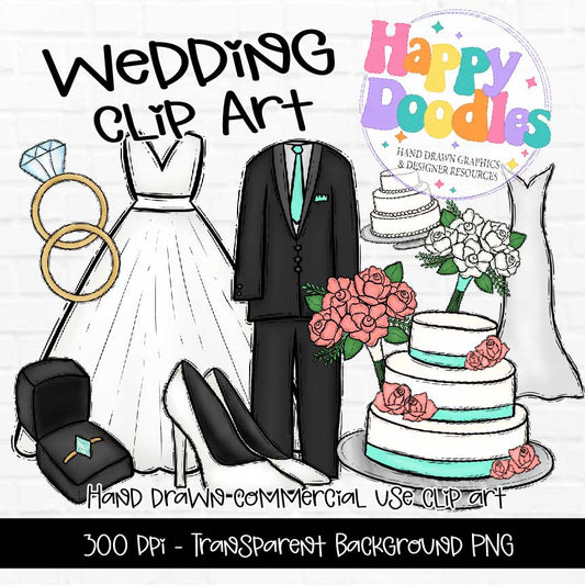 Wedding Clipart Set  - Besties Membership 2024