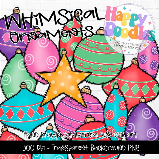 Whimsical Ornaments Clipart Graphics 2024