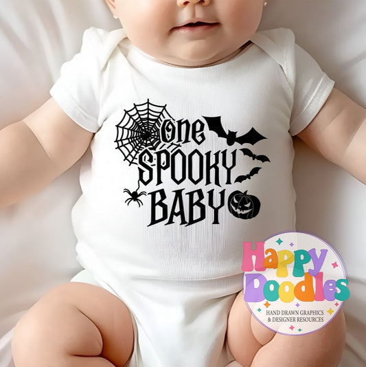 One Spooky Baby SVG | Cute Halloween Family SVG for Crafts