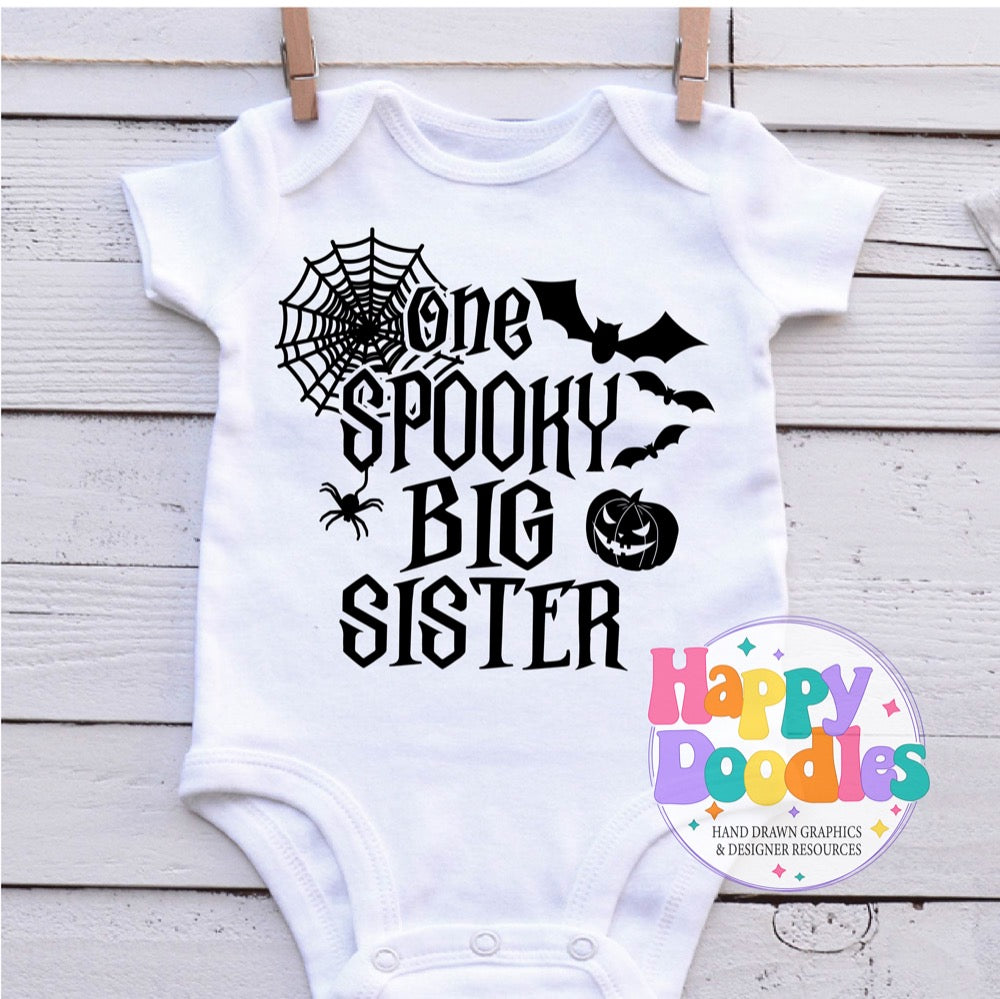 One Spooky Big Sister SVG | Spooky Family Matching Shirt Design