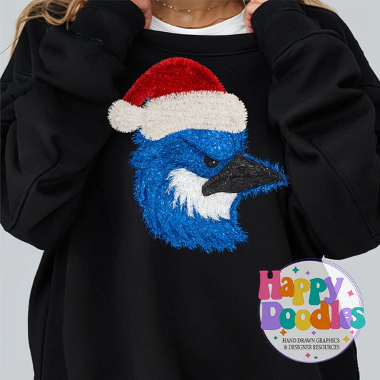 Bluejay Faux Tinsel Mascot | Printable PNG Clipart