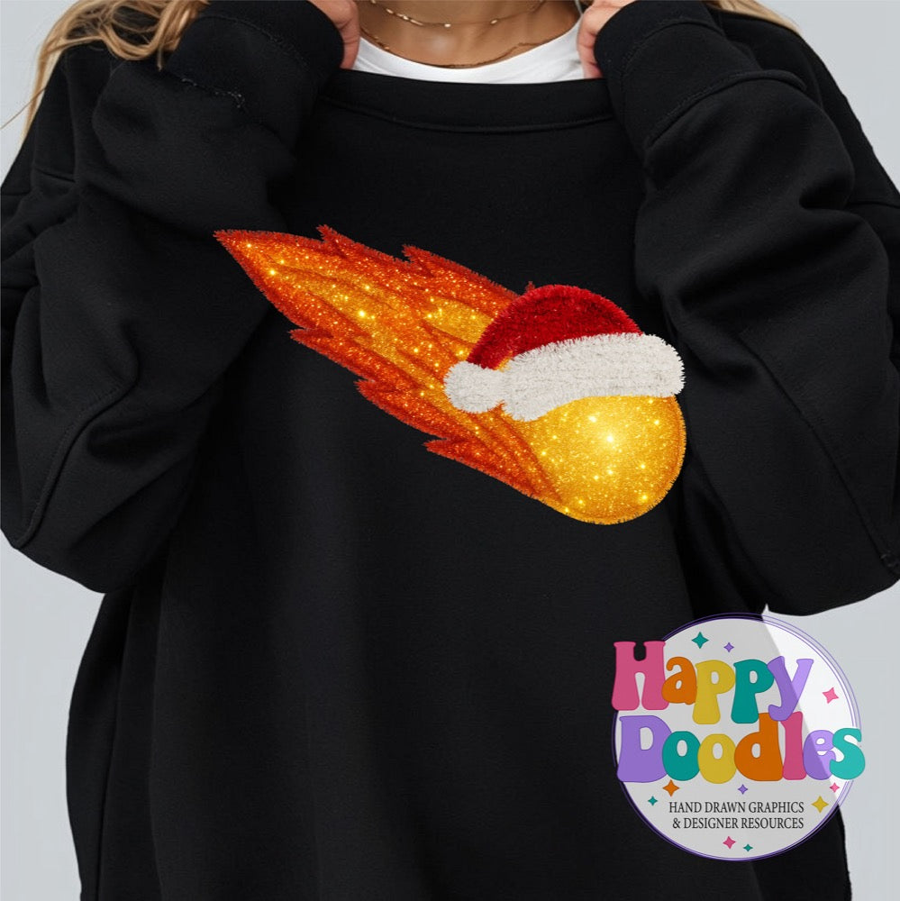 Comet Faux Tinsel Mascot Printable PNG Clipart