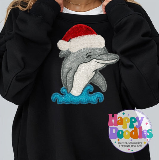 Dolphin Faux Tinsel Mascot Printable PNG Clipart