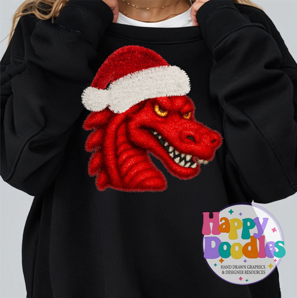 Faux Tinsel Dragon Mascot Printable PNG