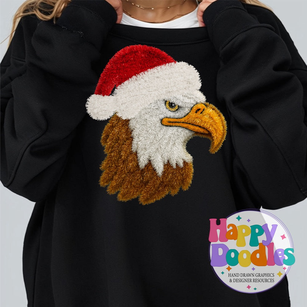Faux Tinsel Eagle Mascot Printable PNG